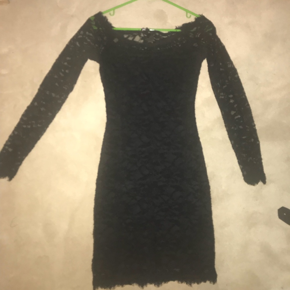 Black fitted dress